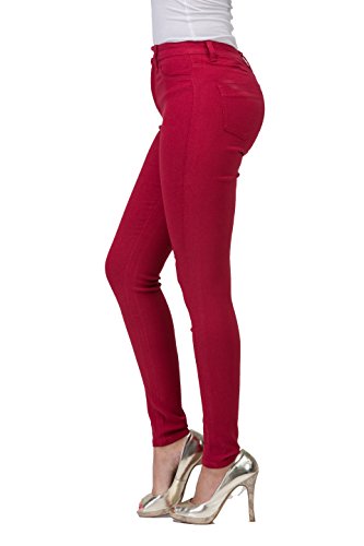 High Waisted Jeans for Women Stretch Skinny Colored Long Pants Plus Size Black White Khaki