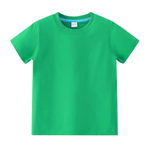 Image of AMIYAN Toddler T Shirts Boys Girls Basic Tee Summer Cotton T-Shirts Crewneck Short Sleeve Shirts for Kids 2-7Y