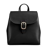 SUNLIGHT LEAVES Simple Vegan Leather Flap 3 Way Convertible Backpack For Women Classic Vintage Faux Leather Fashion Daypack (Black)