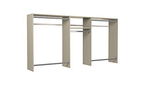 Easy Track OK1448-CG 4'-8' W Basic Hanging Easy-to-Assemble Kit Closet Organizer, Weathered Grey