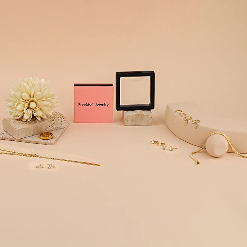 Freekiss Stud Earrings Dainty Gold Earrings|14k Gold Cartilage Earring Hypoallergenic|Flat Back Earring Set for Multiple Piercing Small Hoop, Metal Cubic Zirconia, (ER-03-leaf set)