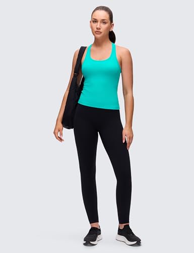 Image of CRZ YOGA Butterluxe Racerback Tank Waist Length | Yoga, Extremely Soft, Tight Fit, Scoop Neck, Sleeveless Tops for Women