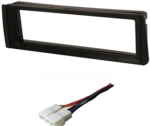 ASC Audio Car Stereo Dash Kit and Wire Harness for Single Din Radio - Black, 1 Unit, Physical Controls, Honda Civic (1996-1998)