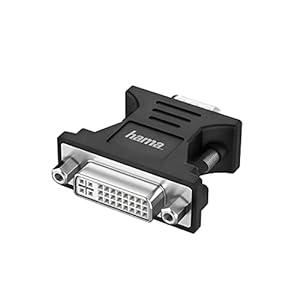 Hama DVI auf VGA Adapter (Monitoradapter Full HD, Adapterkabel DVI Stecker – VGA Kupplung, Video Adapter für PC, Notebook zum Anschluss an Monitor, TV, Beamer)