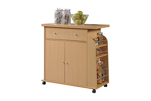 Hodedah Isla de cocina portable con Especiero