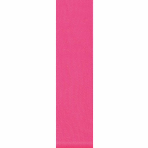 Image of Offray Single Face Satin Craft Ribbon, 3 /8-Inch x 18-Feet, Hot Pink