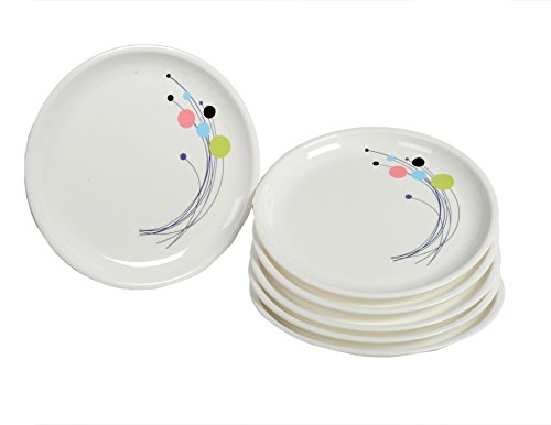 Image of Signoraware Design-6 Round Full Plate Set, Set of 6, White