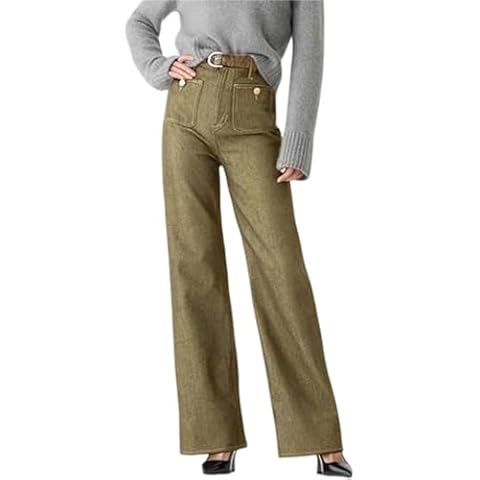 HMifjUM Women's Wide Leg Jeans with Slit Cover