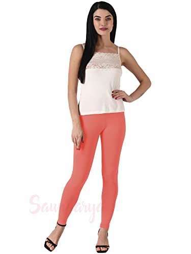 Image of Saundarya Women's Regular Fit Ankle Length Leggings Sizes: Small Size (S /M) for 26-30 inches Waist, Regular Size (L /XL) for 30-36 inches Waist and Plus Size (Plus Size for 36-42 Inches Waist)