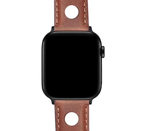 Image of BARTON WATCH BANDS - Horween Leather Watch Bands Compatible with Apple Watch Models - 1, 2, 3, 4, 5, 6, 7, 8, 9, 10, SE, Ultra & Ultra 2