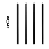 Tsiwgy Matte Black M12 Threaded Extension Rod with Sloped Ceiling Adapter Kits for Pendant Light, Is