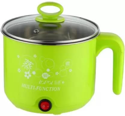 1.5 Litre Electric Cooker Travel Cooker, Egg Boiler, Rice Cooker | Stainless Steel Lid | Cool Touch Handles | Detachable Power Cord | Multicolor