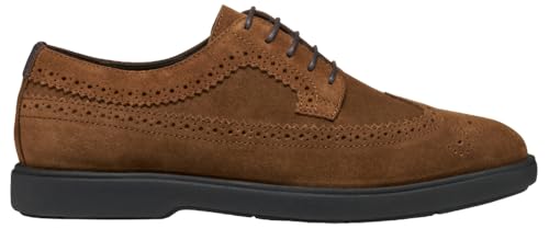 Geox Men's Derby Oxford, Brown, 82