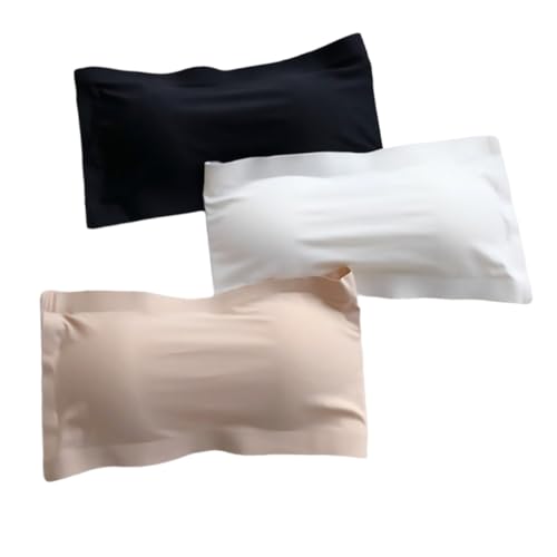 Soutien invisible sans bretelle à maintien élastique : lot de 3 tops bustier confort