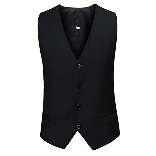 YOUTHUP Mens 3 Piece Suit 1 Button Slim Fit Business Wedding Tuxedo Suits Blazer Waistcoat and Pants - Image 4