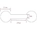 Hybsk 1000pcs Jewelry Price Tags Merchandise Barbell Price Stickers Jewelry Size Identify Labels(Kraft Paper)