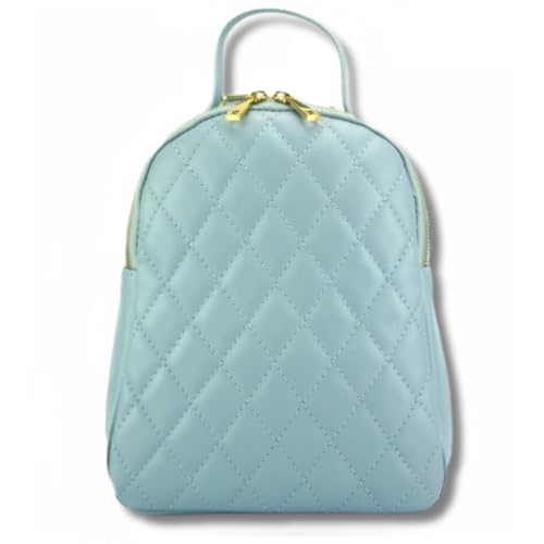 Sac à dos en cuir véritable avec bretelles réglables et format compact fonctionnel pour femme