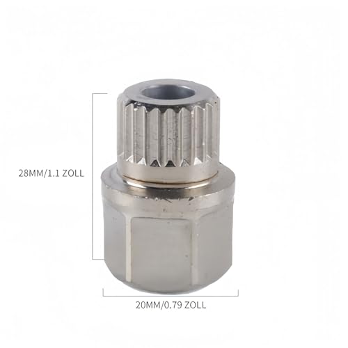 Enwye Autorad-Sicherheits-Radmuttern-Steckschlüsselkopf für 5er/3er/1er-Serie X1 X3 X5 X6 38/22PT Chrom-Molybdän-Stahl, verchromt