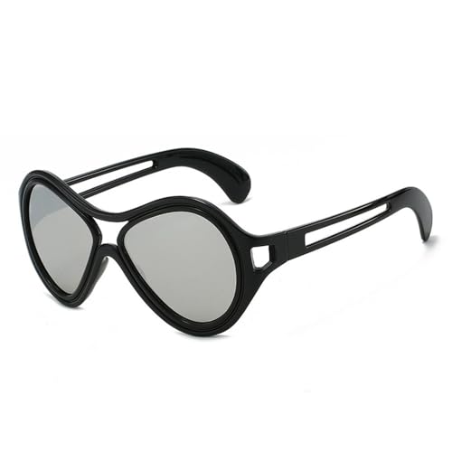 UDNDASBE - Gafas de sol para hombre de doble puente, retro, degradado, con sombras, UV400, gafas de sol huecas para mujer, Negro