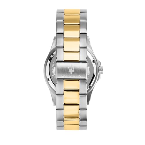 Image of Maserati Lifestyle Men's Luxury Watch, Stainless Steel Case, Quartz Movement, Stainless Steel Strap, 100M Water Resistant Timepiece, Blue Dial, 2 Years Warranty - R8873600007