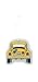 BRISA VW Collection Volkswagen Air Freshener, Room Freshener, Deodorizer for Cars Beetle Motif (Set of 2) (Yellow, Coconut)