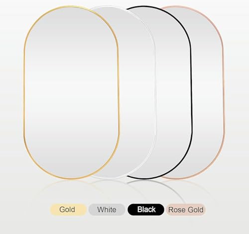 Miroir de bain ovale à rétro-éclairage LED pour un reflet parfait