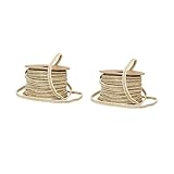 KONTONTY 2rollos Hilo Cáñamo Para Tejer Manualmente Para Pendientes y Pulseras Textura Agradable Para Manualidades