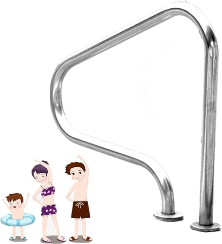 Pool Handrail Swimming Pool Handrails, 304 Stainless Steel Safety Handle, Humanized Pool Railings for Garden Backyard Pools Easy to Install