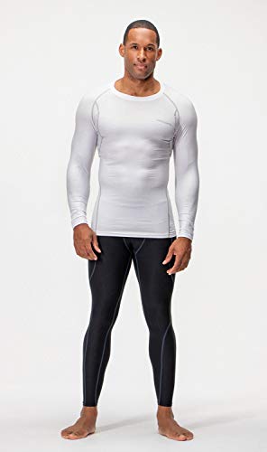 DEVOPS 3 Pack Men's UPF 50+ Long Sleeve Compression Shirts Quick Dry, Cool Gear for Garage Garden Gym Yard and Workouts4