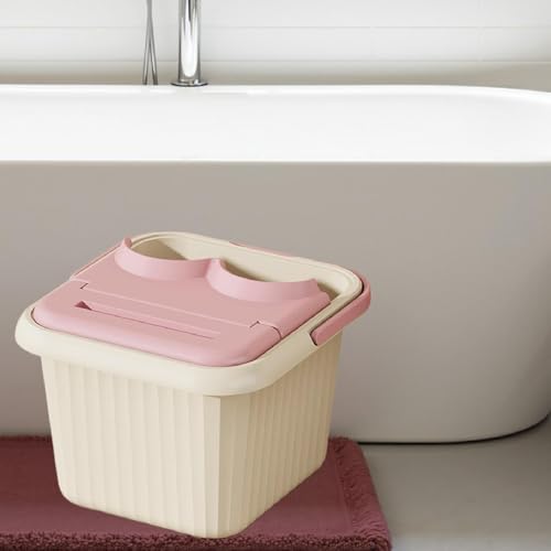 Balde para spa de pies resistente con asa portátil miniatura 3