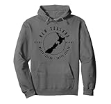 New Zealand Vintage North South Island Map Pullover Hoodie