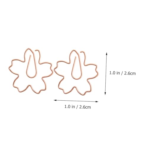 HOMSFOU 20個 ?花形状ブックマーククリップ おしゃれノートクリップ 事務用品 メモ留め オフィスフォルダー用