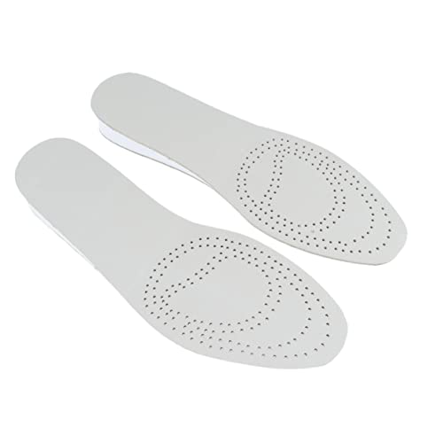 COOLHIYA 1 Pair Shoe Lift Leather Formal Pants Absorption Insoles Orthotic Inserts Height Boosting Insoles Brass Jar Shoe Inserts Height Increasing Shoes Pad Heighten Men's Booster Pad