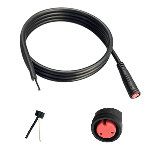MUSELK Ebike Extension Cable - Julet Male/Female 2pin/3pin/4pin/5pin/6pin DIY Waterproof Plug for Electric Bicycle Display Throttle PAS Light Ebike Parts Extend (2pin-f)