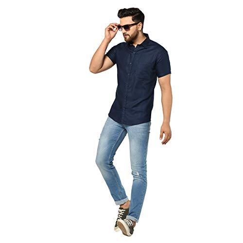 Image of Men Solid Slim Fit Shirt