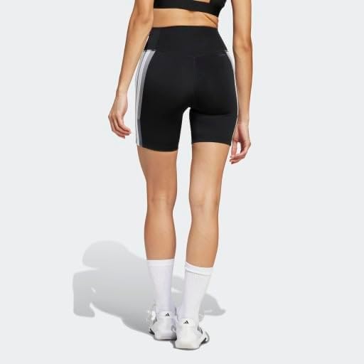 Adidas Womens Optime Essentials Stash Pocket 7-inch Training Short Leggings - Image 4