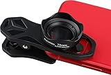 Contenido del paquete: lente macro de 75 mm, clip de lente, estuche de almacenamiento, paño de limpieza.