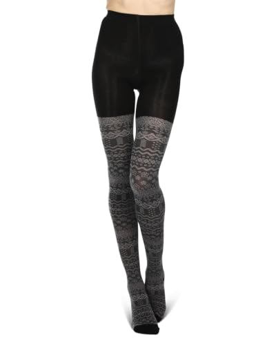 Image of MeMoi Paisley Pop Cotton Blend Sweater Tights