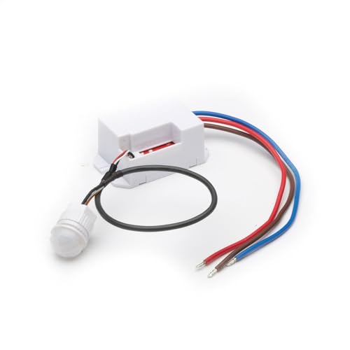 Pack of 2 Small Motion Sensoring with with Adjustable Delay 220V Flame Retardant Sensoring for Indoor & Outdoor Use