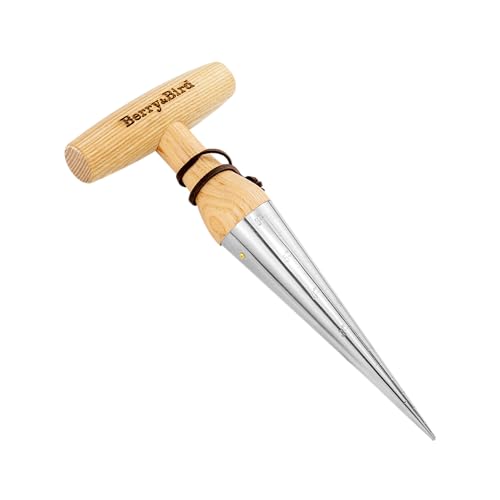 Berry&Bird Hand Dibber herramienta de jardín 6'' madera