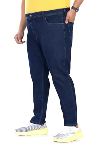 Image of Pluss Tribe - Plus Size Jeans for Men - Denim Jeans - Ideal for Casual, Office Available Sizes : 40 to 52