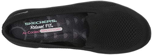 Skechers Skechers womens Loafer Flat, Black/Black, 7.5 US