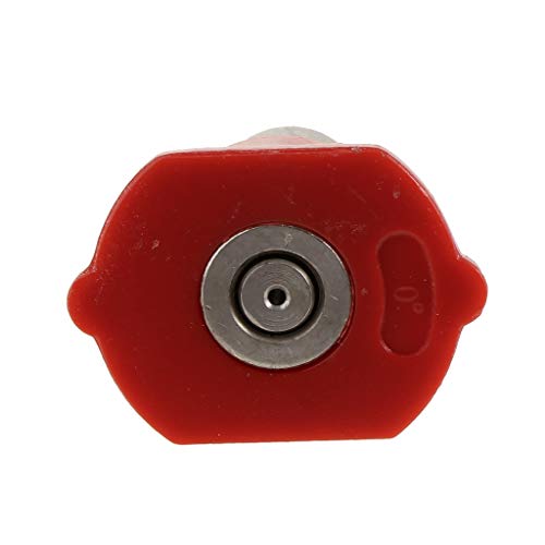 FLAMEER G1/4 Quick Connection Design Pressure Multiple Degrees Washer Spray Nozzle - Red 0 degrees, as described