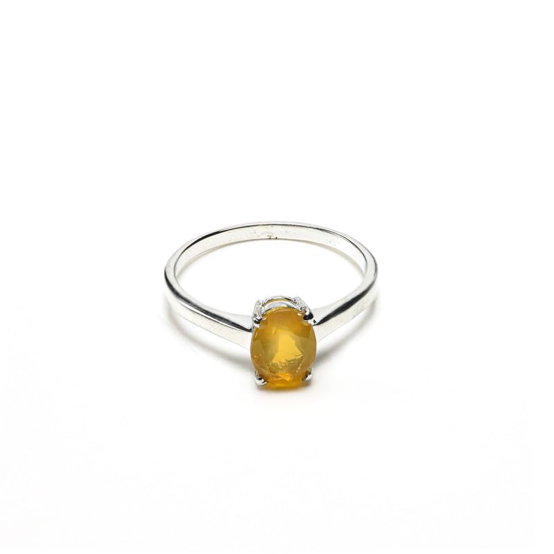 Bague opale mexicaine authentique faite main en argent sterling