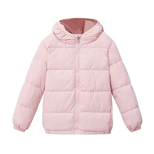 Toddler Kids Boys Girls Winter Warm Jacket Outerwear Solid Coats Hooded Down Fill Outwear Boys Ski Toddlers Coats Boys