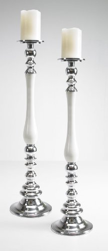 Artra Design GmbH Kerzenständer cremeweiß L 2er Set Kerzenhalter...