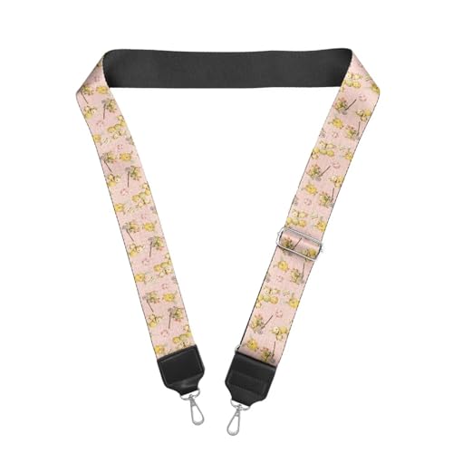 Image of Halloween Handbag Strap Canvas Purse Strap Colorful Bat Black Shoulder Strap Multicolor Bats Replacement Strap