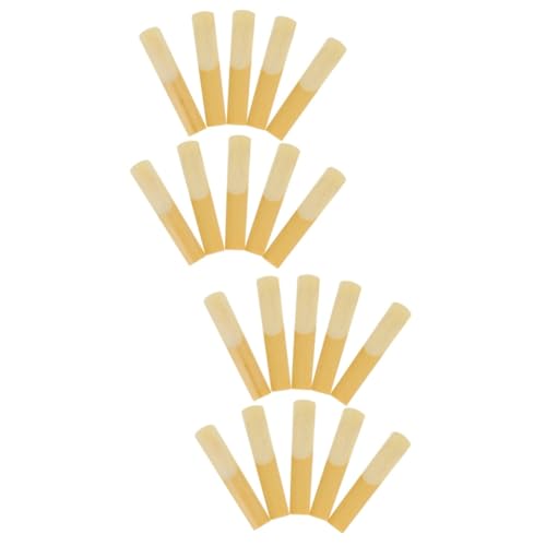 FUNOMOCYA 2sets Clarinet Reeds 2.5 b Flat Replacement Parts for Beginner Clarinet Players 10pcs*2