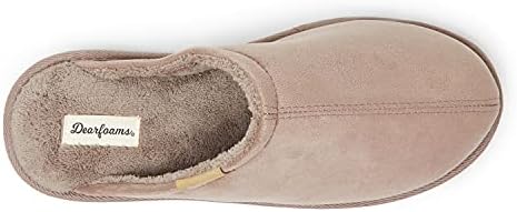 Dearfoams Men's Riley Scuff Slipper, Fossil Microsuede, Small | Image 3