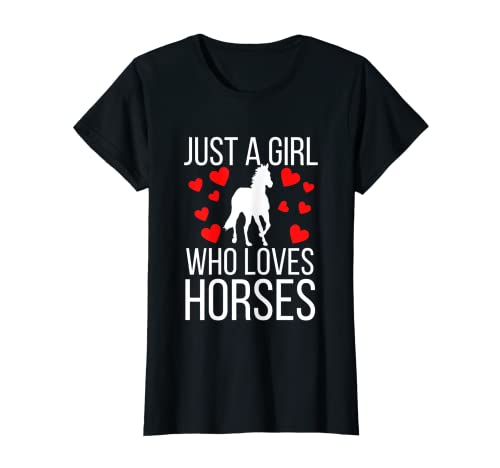 Donne Solo Una Ragazza Che Ama Cavalli Carino Cavallo Maglietta